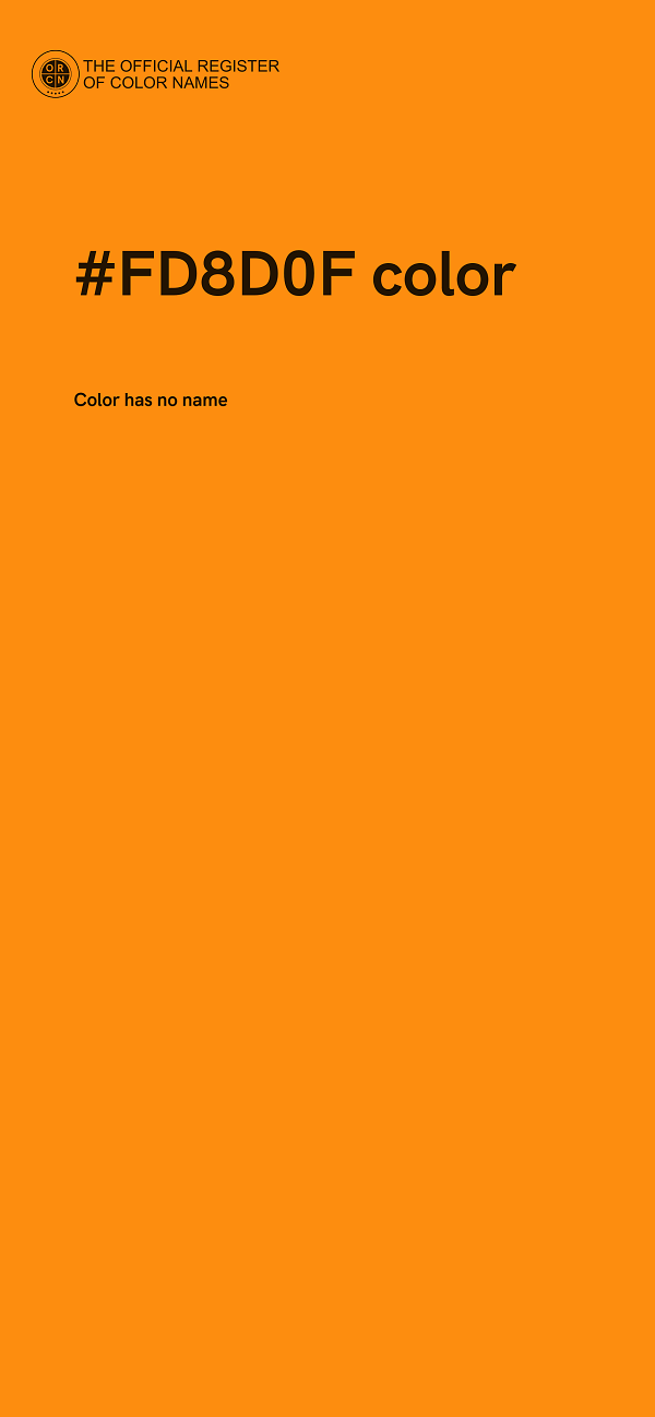 #FD8D0F color image