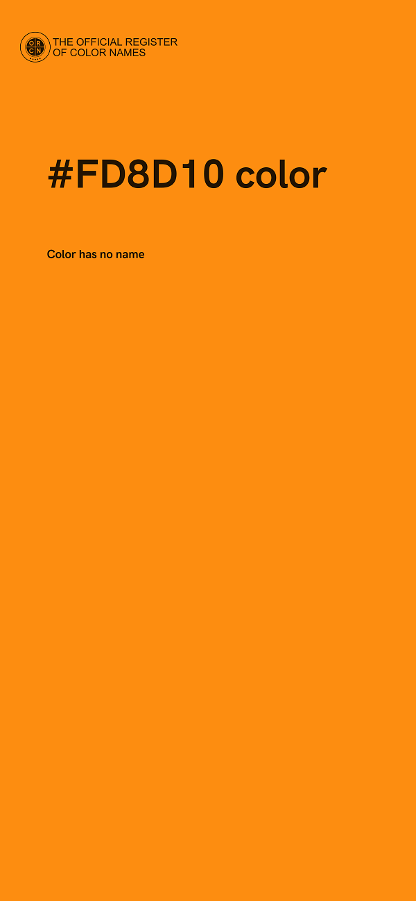 #FD8D10 color image