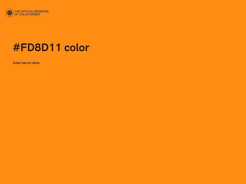 #FD8D11 color image