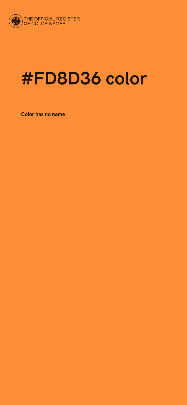 #FD8D36 color image