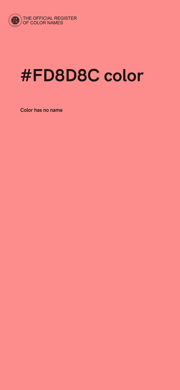 #FD8D8C color image