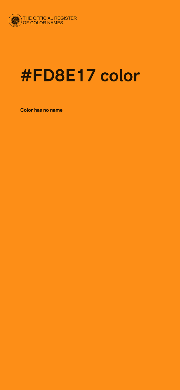 #FD8E17 color image