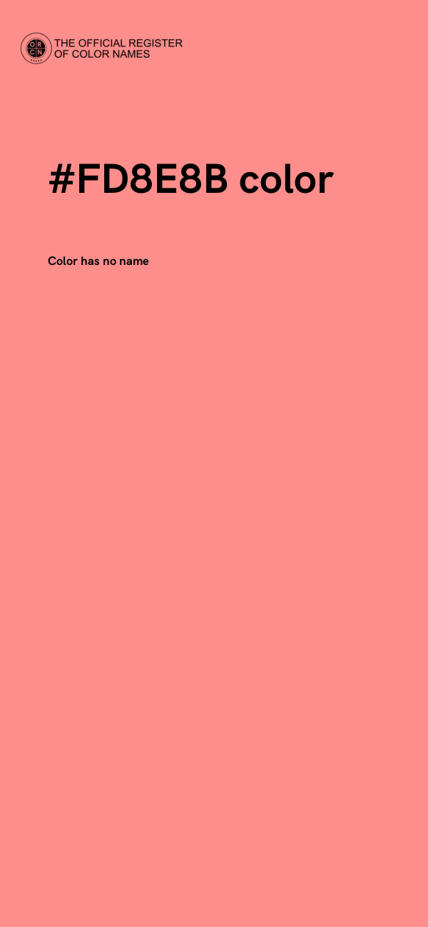 #FD8E8B color image