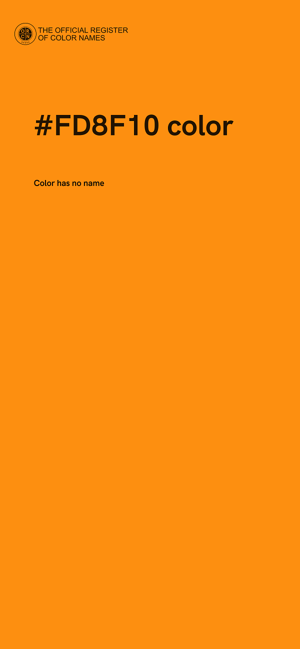 #FD8F10 color image