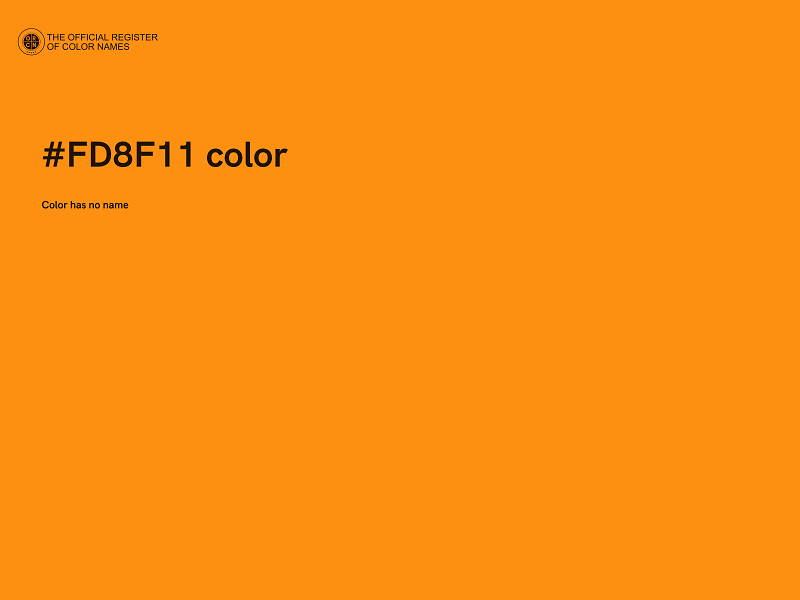 #FD8F11 color image