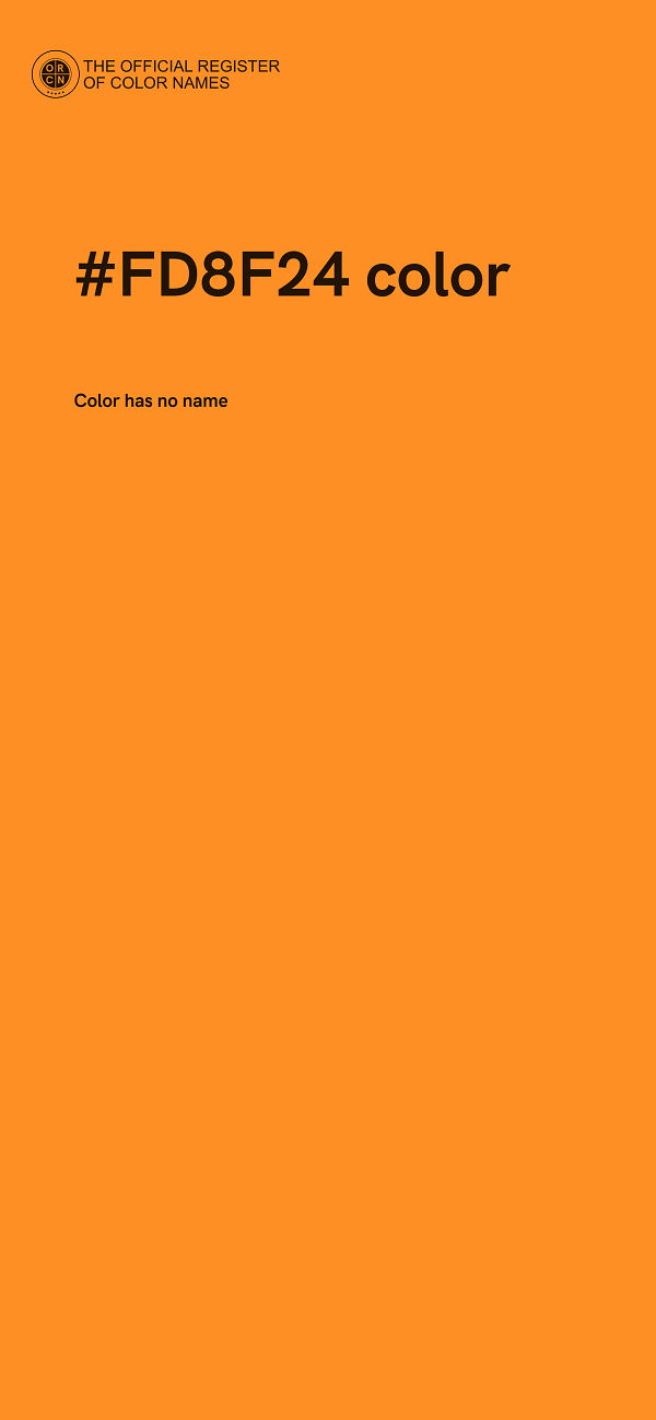 #FD8F24 color image