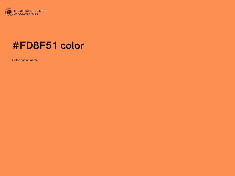 #FD8F51 color image