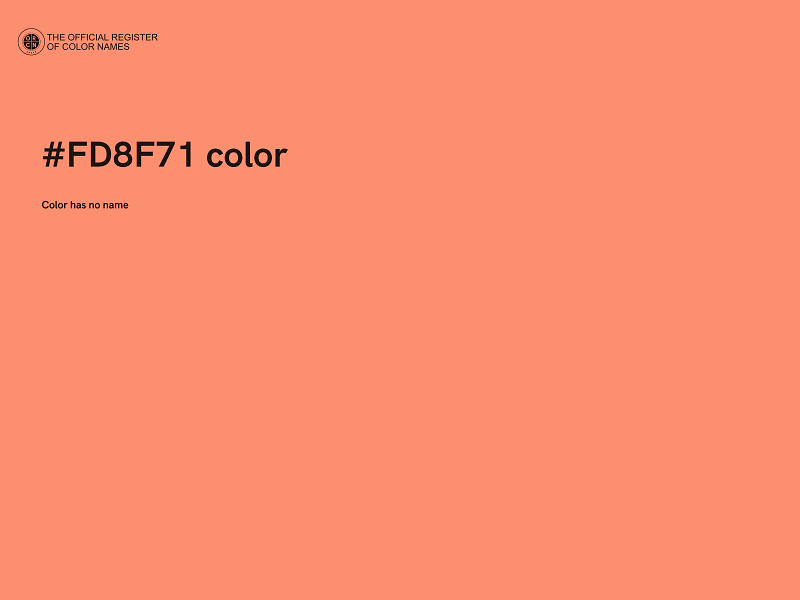 #FD8F71 color image