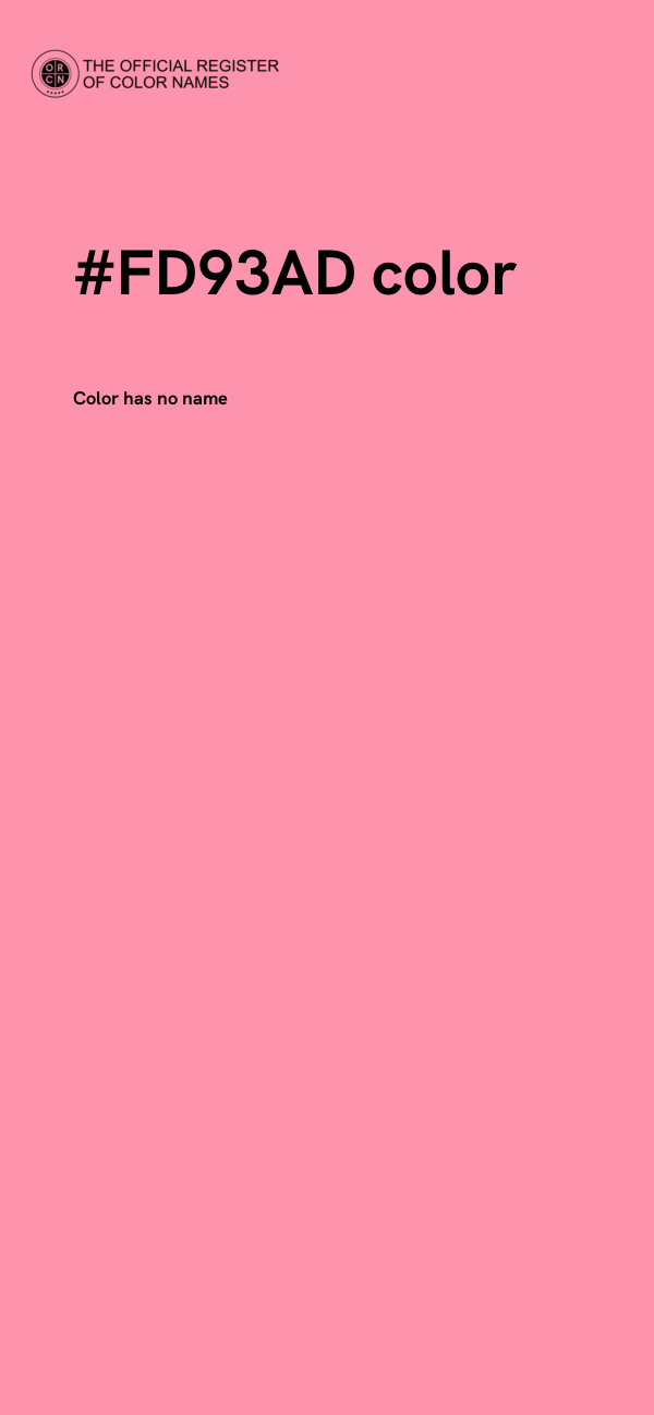 #FD93AD color image
