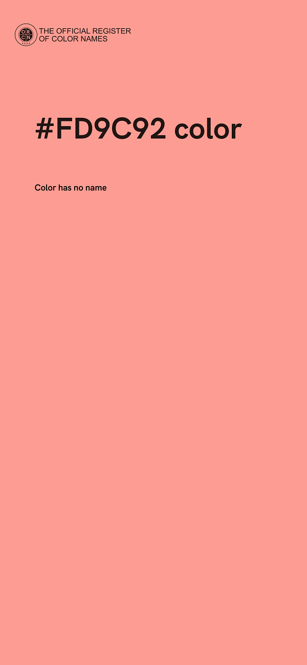 #FD9C92 color image