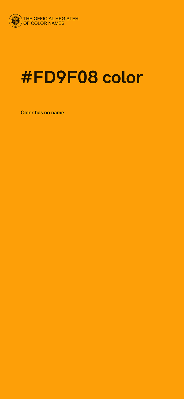 #FD9F08 color image