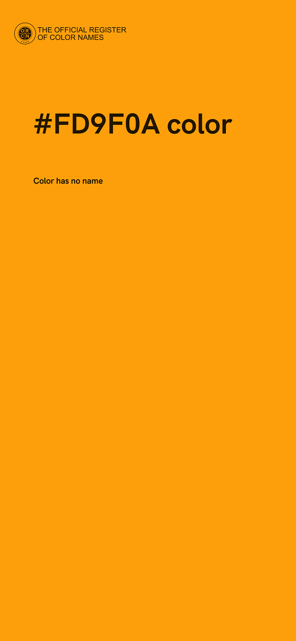#FD9F0A color image