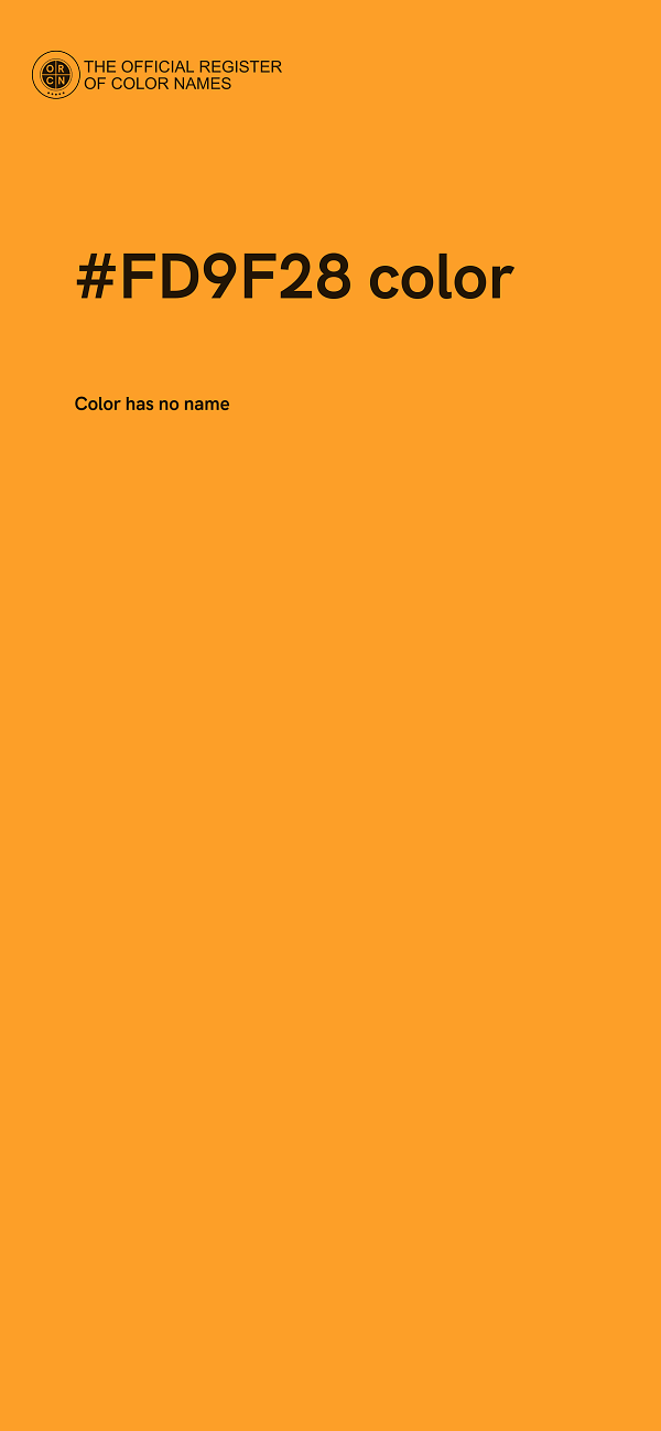 #FD9F28 color image