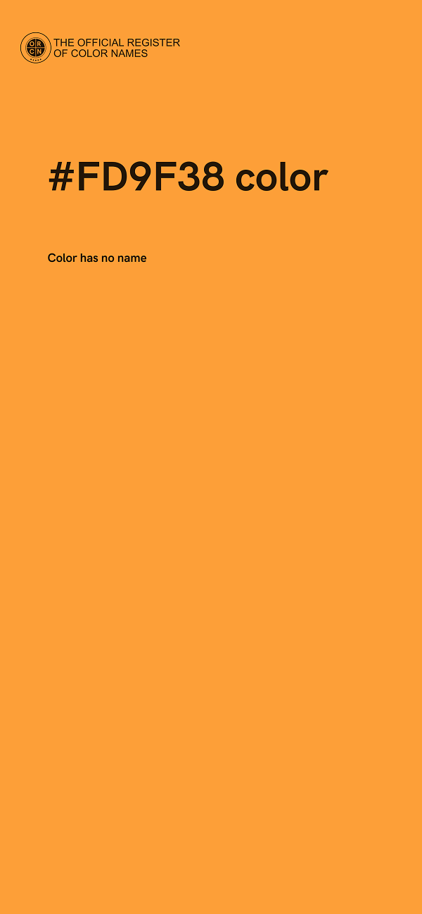 #FD9F38 color image