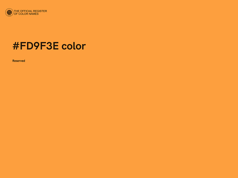 #FD9F3E color image