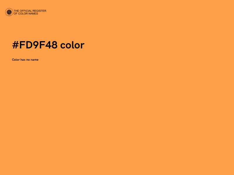 #FD9F48 color image