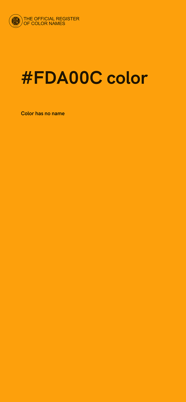 #FDA00C color image