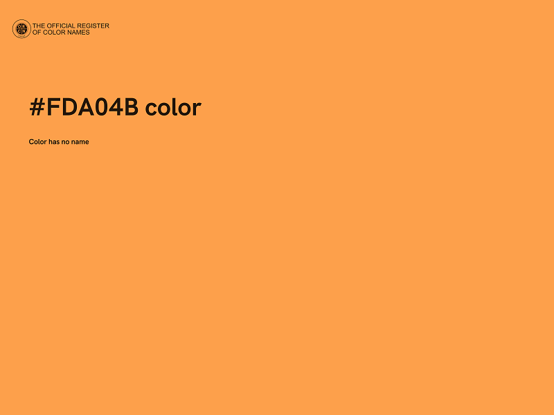 #FDA04B color image