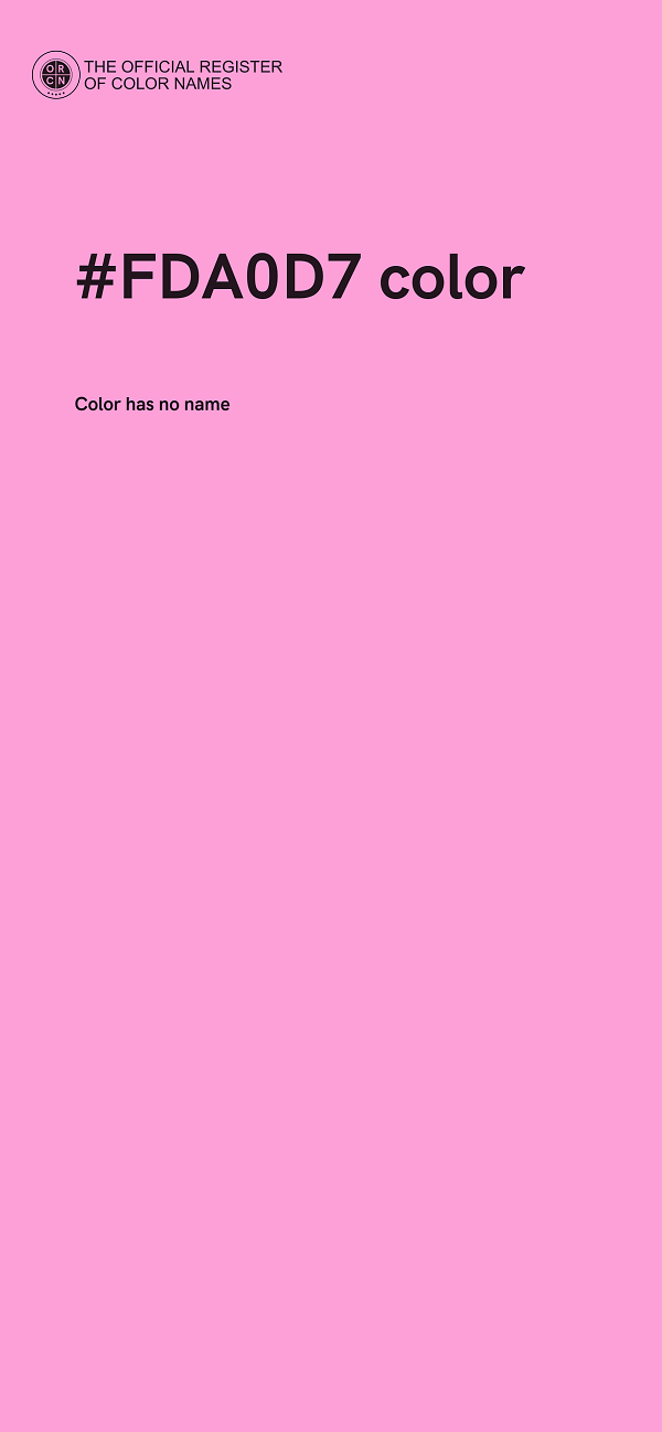 #FDA0D7 color image