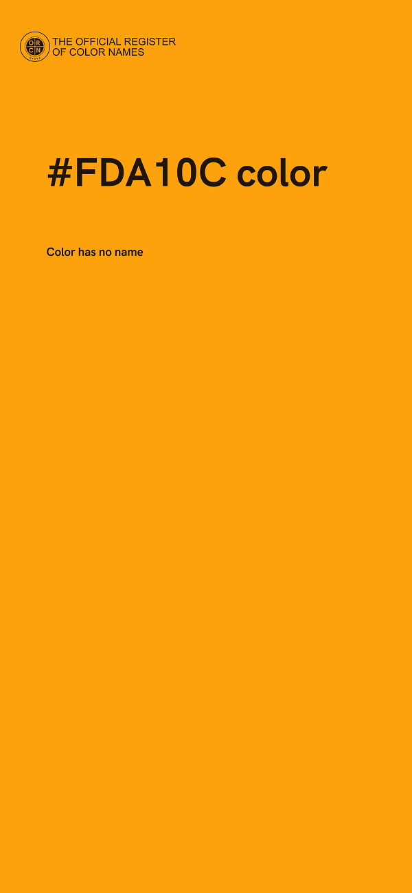 #FDA10C color image