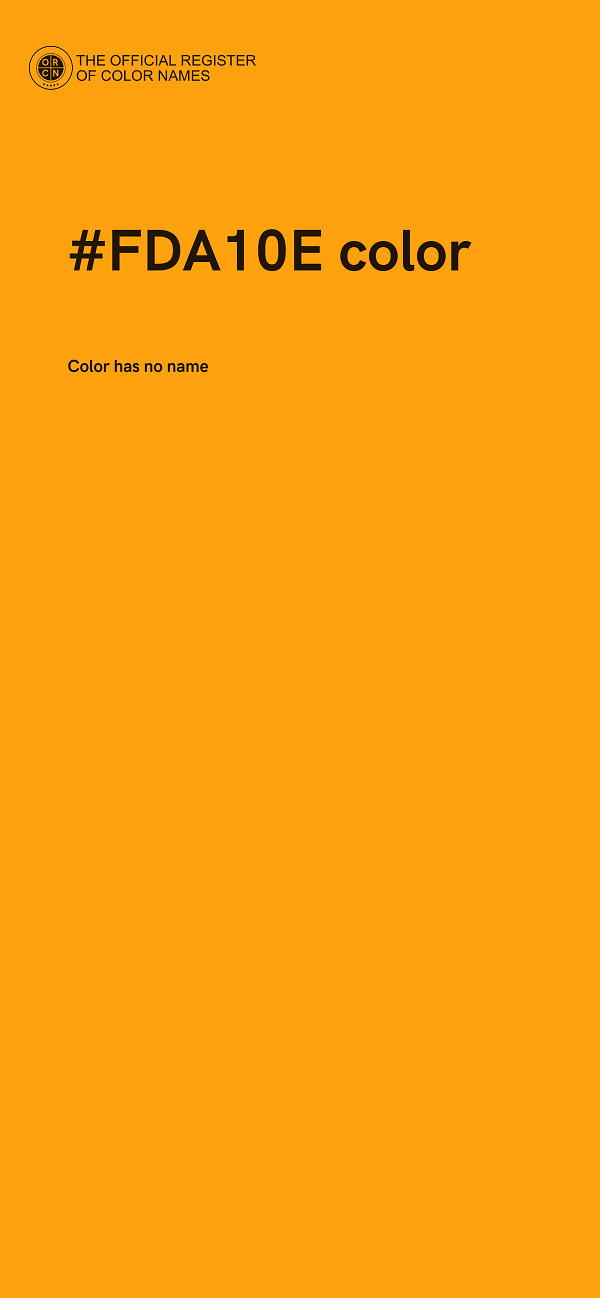 #FDA10E color image