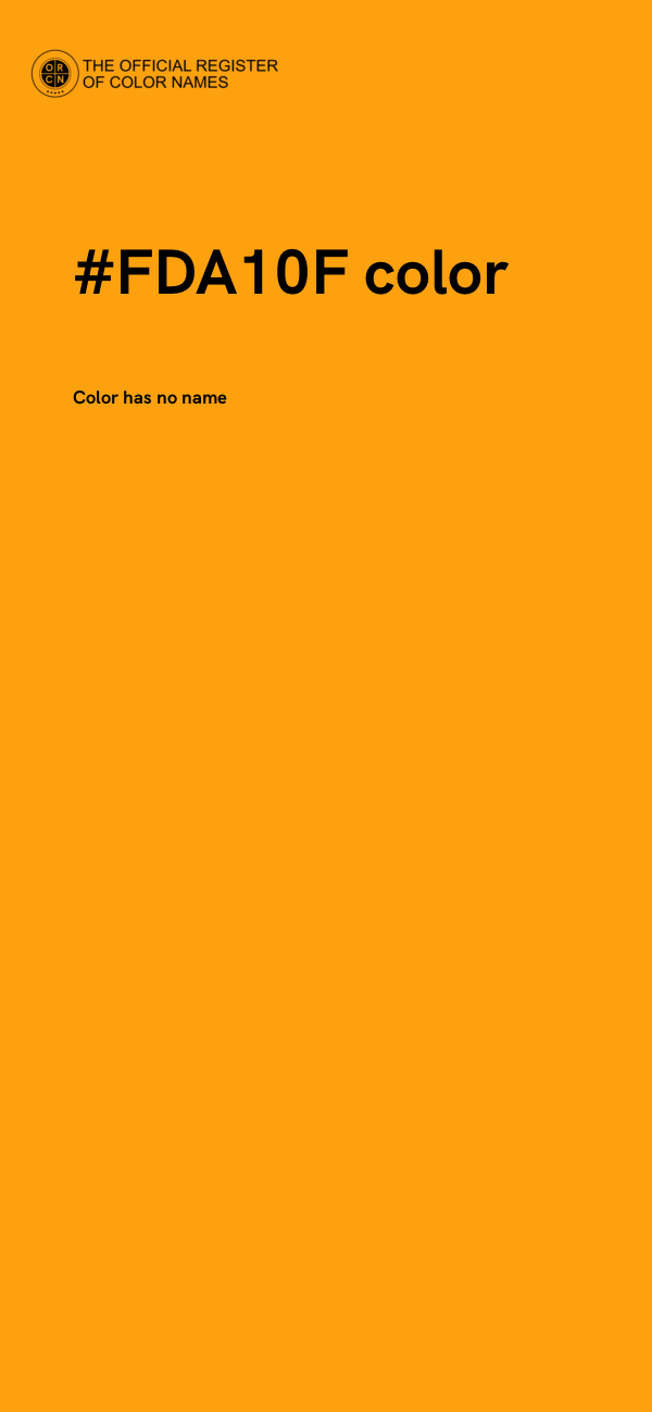 #FDA10F color image