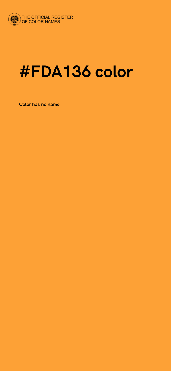 #FDA136 color image