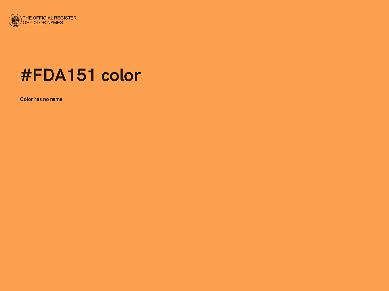 #FDA151 color image