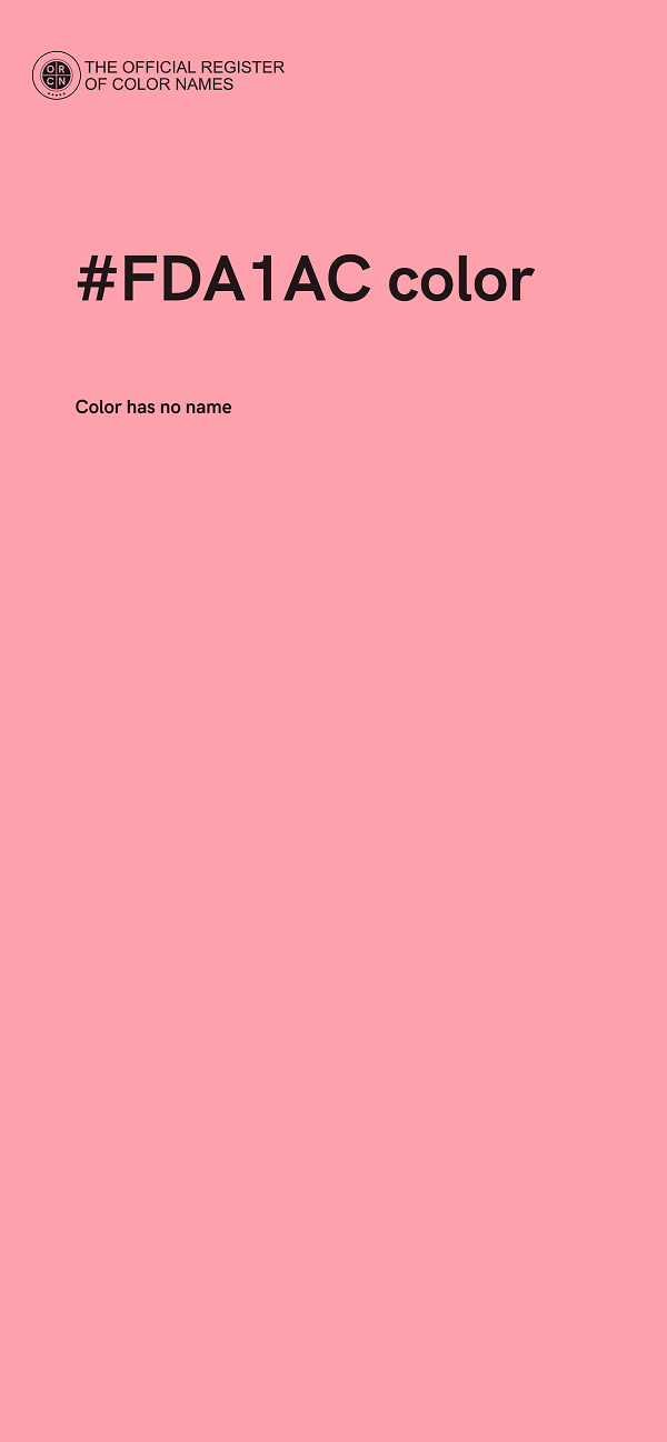 #FDA1AC color image