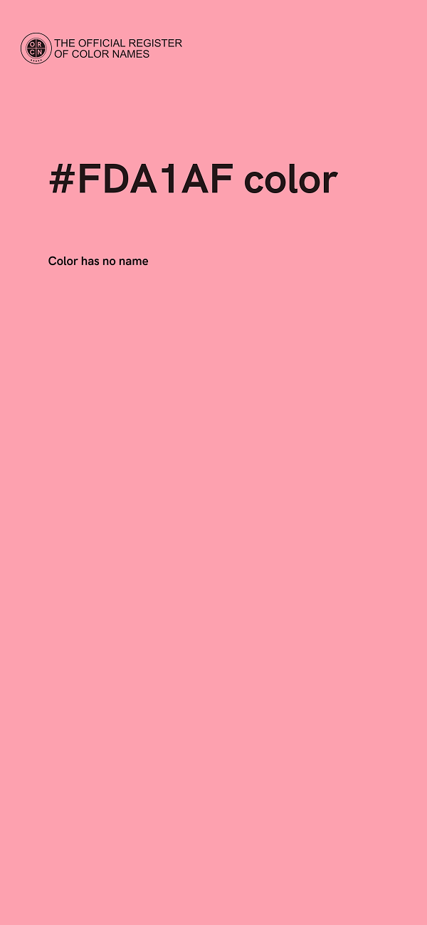 #FDA1AF color image