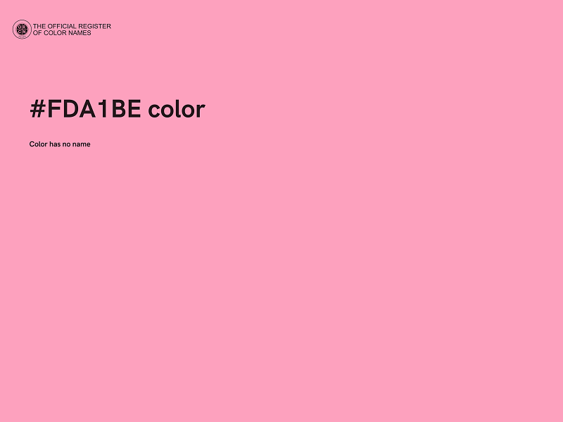 #FDA1BE color image