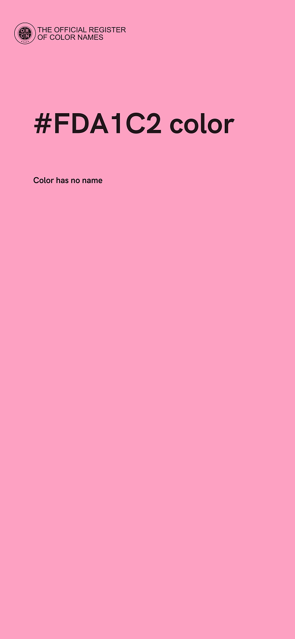 #FDA1C2 color image