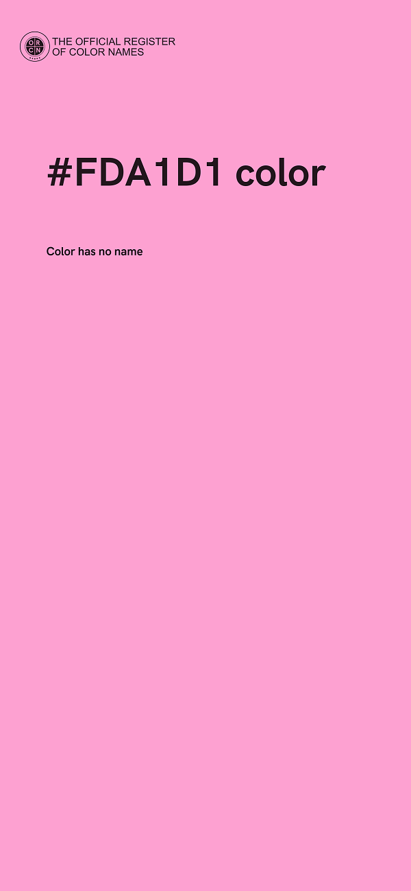#FDA1D1 color image