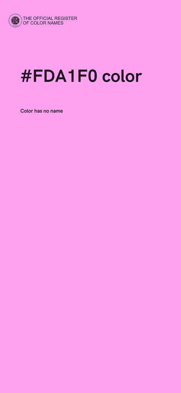 #FDA1F0 color image