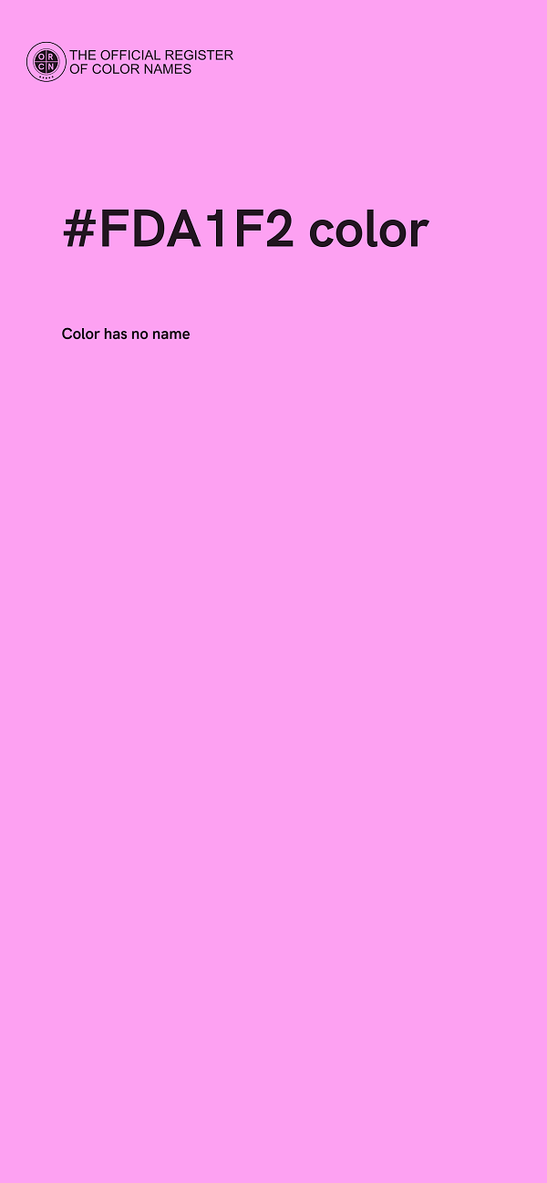 #FDA1F2 color image