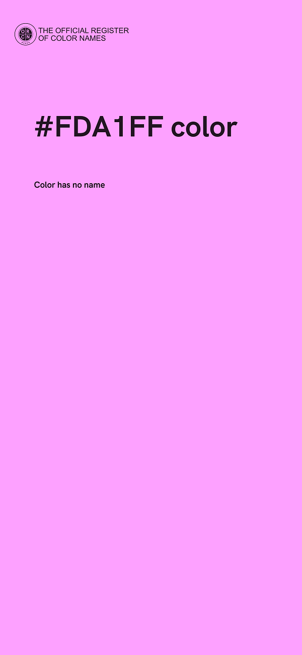 #FDA1FF color image