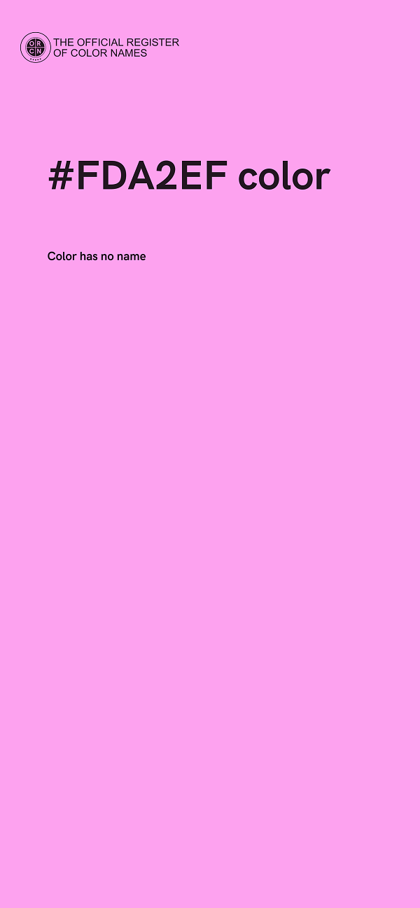 #FDA2EF color image