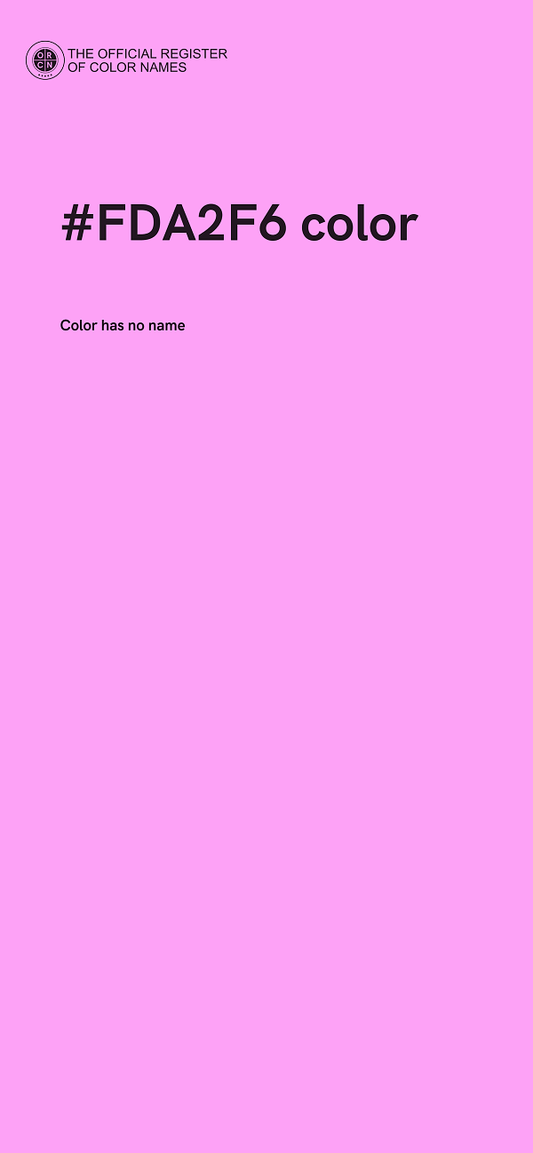 #FDA2F6 color image