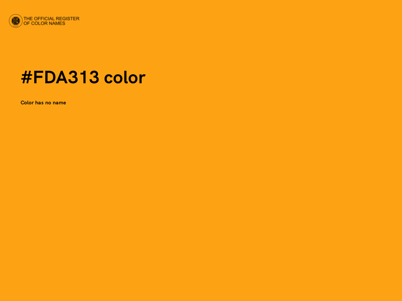 #FDA313 color image