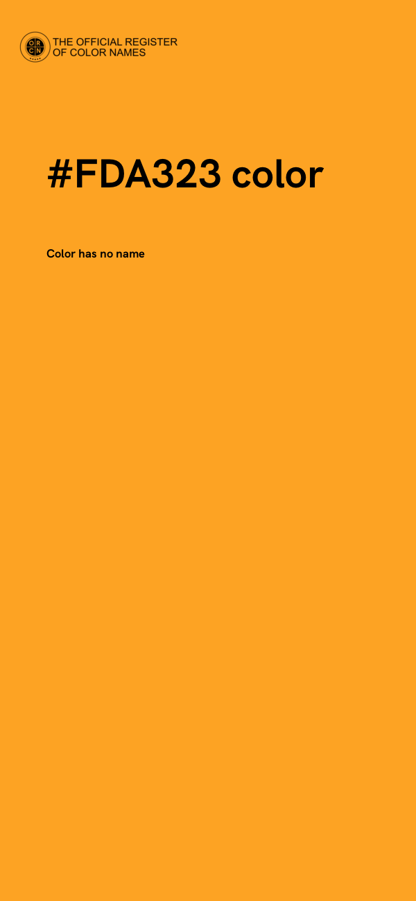 #FDA323 color image