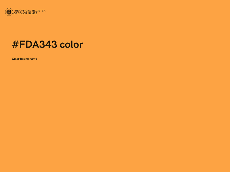#FDA343 color image