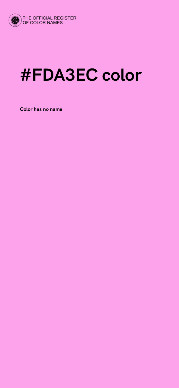 #FDA3EC color image