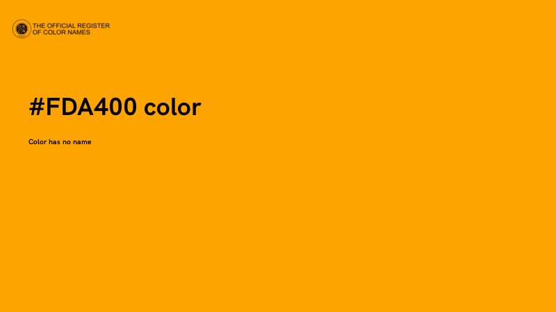 #FDA400 color image