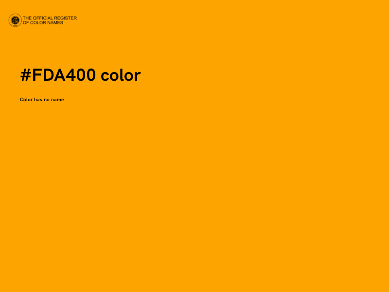 #FDA400 color image