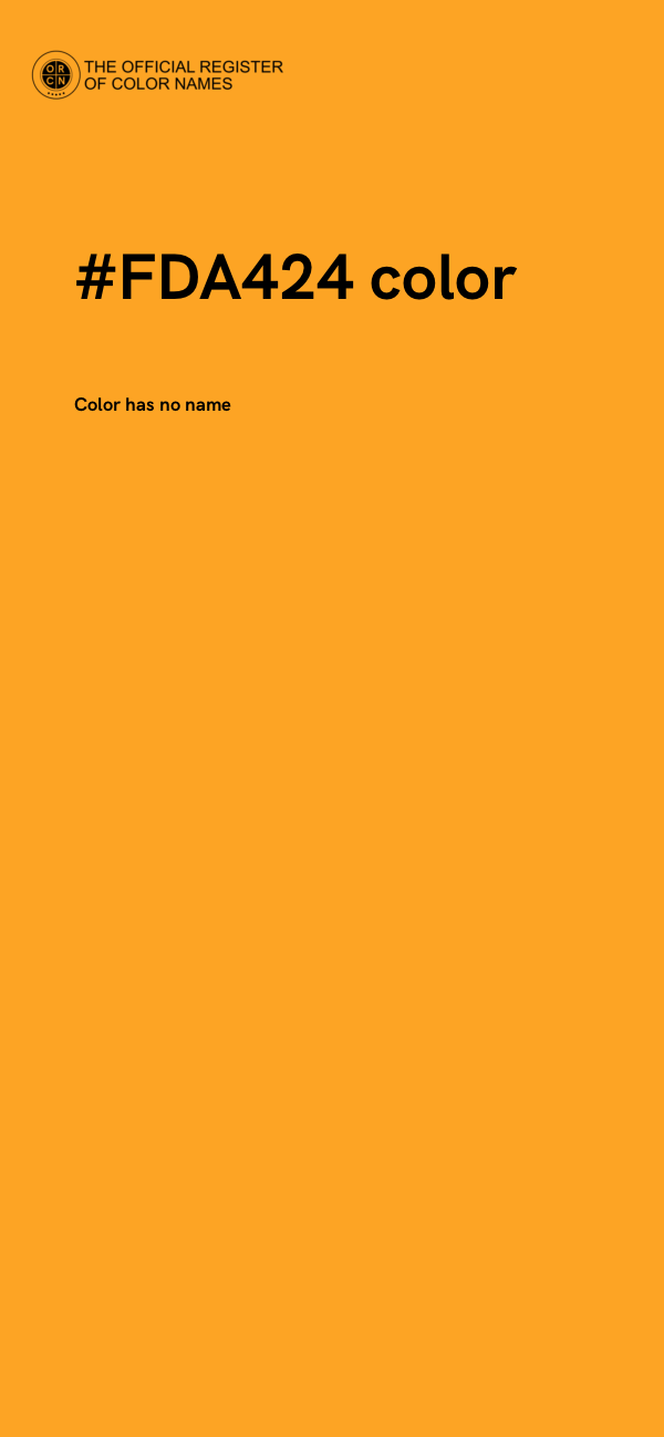 #FDA424 color image