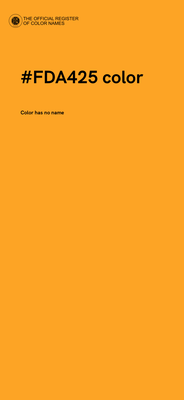 #FDA425 color image