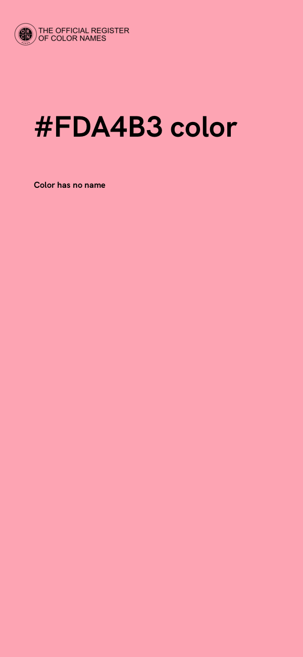 #FDA4B3 color image