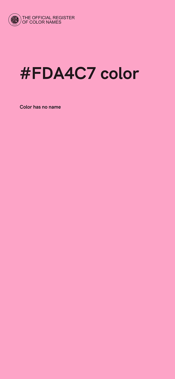 #FDA4C7 color image