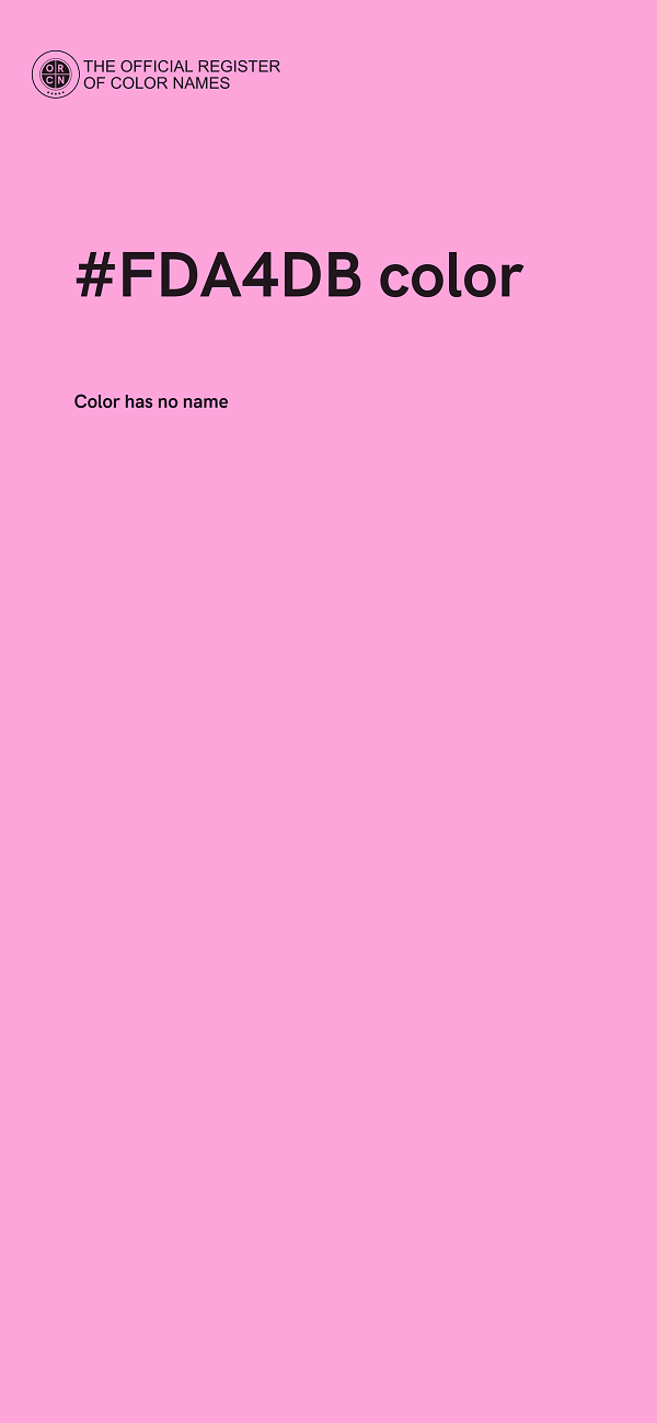 #FDA4DB color image