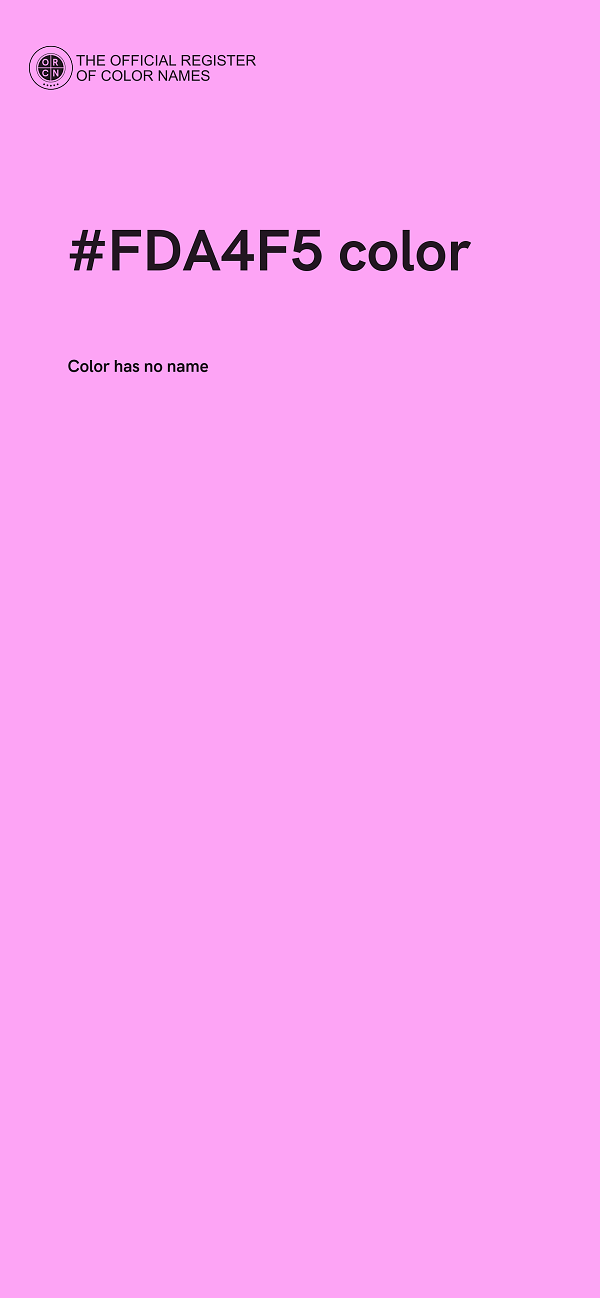 #FDA4F5 color image
